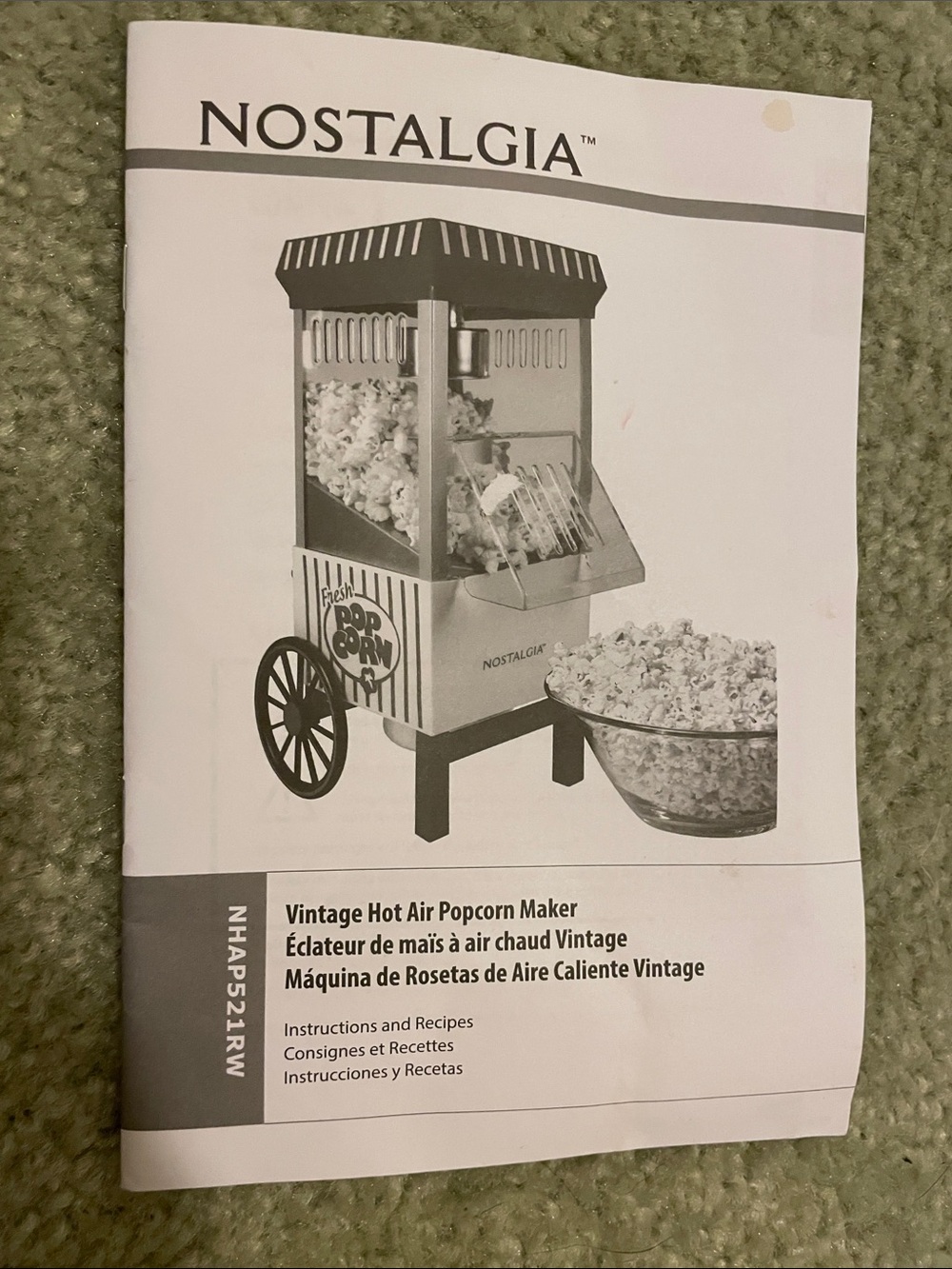 Nostalgia-Style Red & Silver Popcorn Machine - Picture 4 of 4
